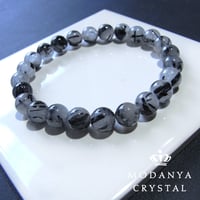 [beads]560トルマリン イン クォーツ8mm ブレスレット 24粒