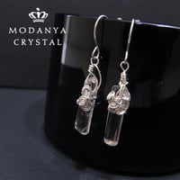 水晶ポイント（磨き）のピアス612