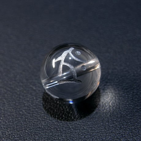 [beads369] 手彫り梵字ビーズ・水晶（タラーク）12mm 1個