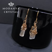 水晶ポイント（磨き）のピアス619
