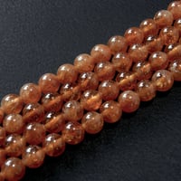 オレンジガーネットAAA（ヘソナイト） 8mm 半連約19cm