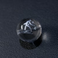 [beads376] 手彫り梵字ビーズ・水晶（タラーク）10mm 1個