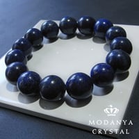[beads578]ラピスラズリ14mm ブレスレット 15粒