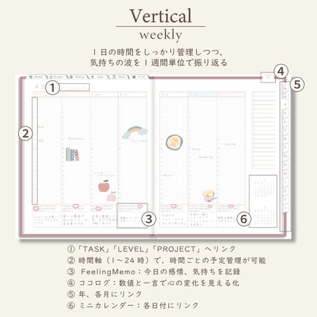 2026年4月始まりPREMIUM PLANNER[月曜始まり／週：バーチカル／日：１DAY／色：サクラ]