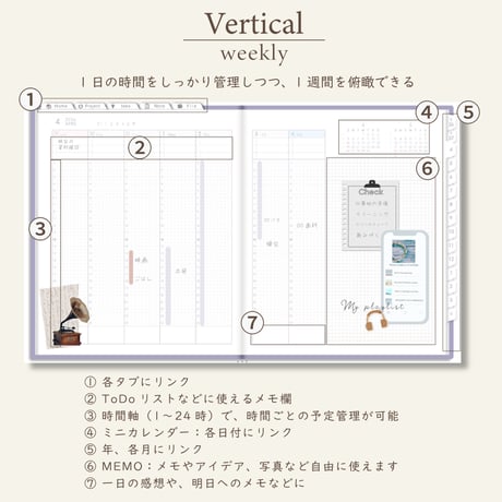 2026年4月始まりしごと手帳[日曜始まり／週：バーチカル／日：１DAY／色：スミレ]