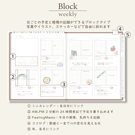 2026年1月始まりPREMIUM PLANNER[日曜始まり／週：ブロック／日：１DAY／色：マロン]