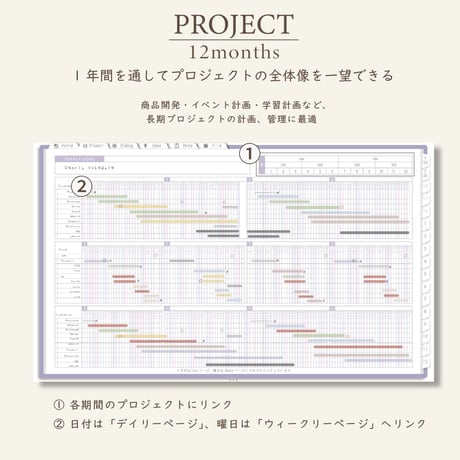 2026年1月始まりPREMIUM PLANNER[日曜始まり／週：ブロック／日：１DAY／色：スミレ]