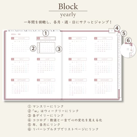 2026年4月始まりPREMIUM PLANNER[月曜始まり／週：ブロック／日：１DAY／色：サクラ]