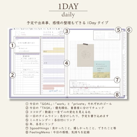 2026年1月始まりPREMIUM PLANNER[日曜始まり／週：ブロック／日：１DAY／色：スミレ]