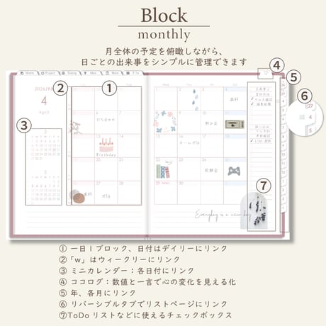 2026年4月始まりPREMIUM PLANNER[日曜始まり／週：バーチカル／日：１DAY／色：サクラ]