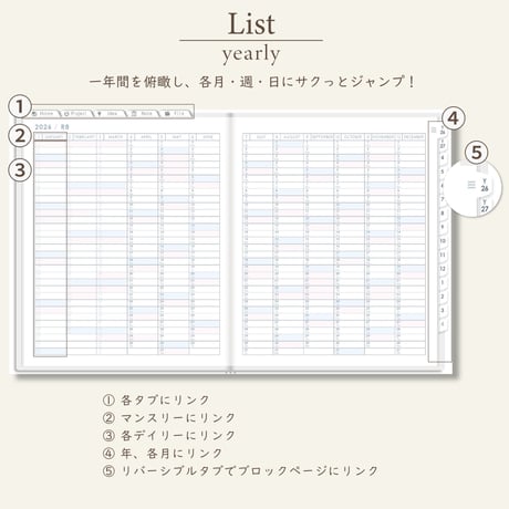 2026年4月始まりしごと手帳[日曜始まり／週：ブロック／日：１DAY／色：スノー]