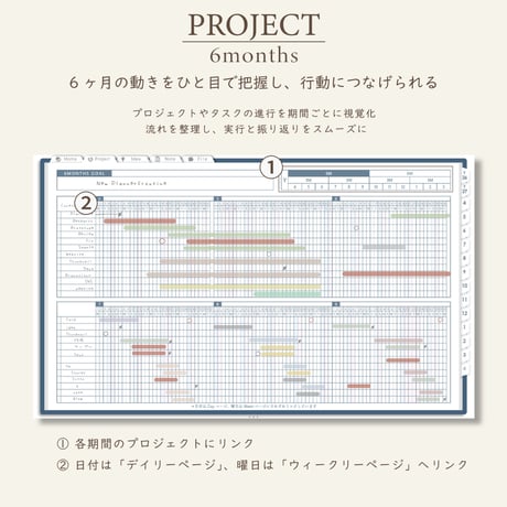 2026年4月始まりしごと手帳[日曜始まり／週：バーチカル／日：２DAY／色：ネイビー]