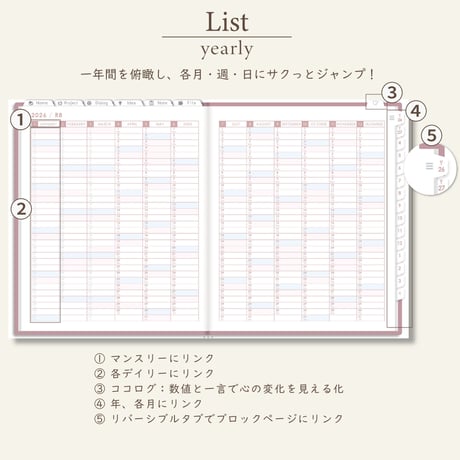2026年4月始まりPREMIUM PLANNER[月曜始まり／週：バーチカル／日：１DAY／色：サクラ]