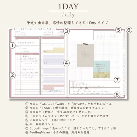 2026年1月始まりDIALOG[日曜始まり／週：レフト／日：１DAY／色：サクラ]