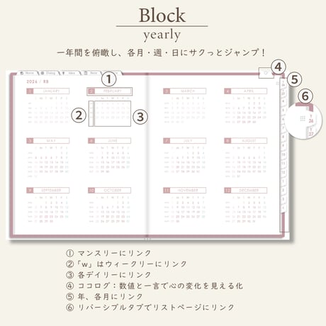 2026年4月始まりDIALOG[日曜始まり／週：レフト／日：１DAY／色：サクラ]