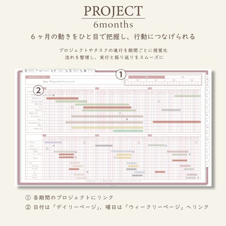 2026年4月始まりしごと手帳[日曜始まり／週：ブロック／日：１DAY／色：サクラ]