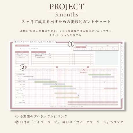 2026年4月始まりしごと手帳[月曜始まり／週：レフト／日：１DAY／色：サクラ]