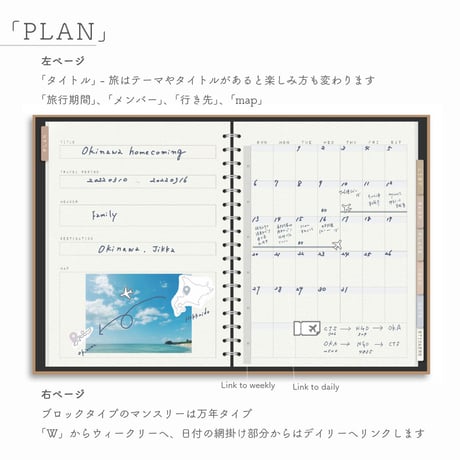 LOG NOTEシリーズ「TRAVEL」＊Color：White