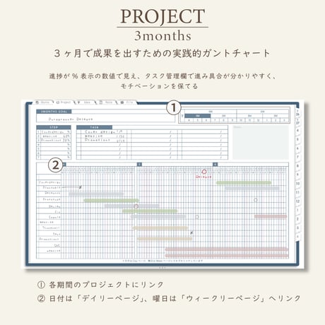 2026年4月始まりしごと手帳[日曜始まり／週：ブロック／日：１DAY／色：ネイビー]