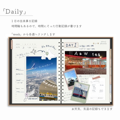 LOG NOTEシリーズ「TRAVEL」＊Color：White