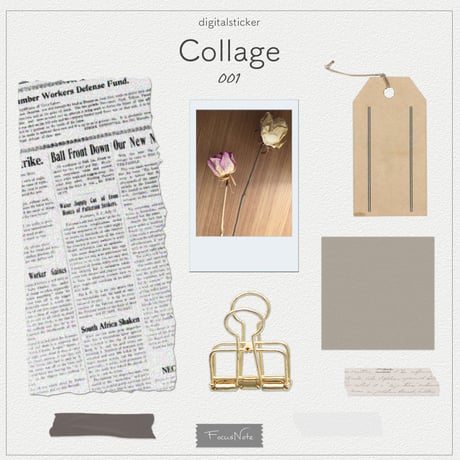 Digitalsticker【Collage-001 】