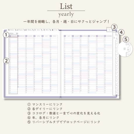 2026年1月始まりPREMIUM PLANNER[日曜始まり／週：ブロック／日：１DAY／色：スミレ]