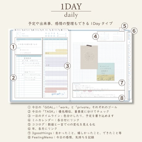 2026年4月始まりPREMIUM PLANNER[日曜始まり／週：レフト／日：１DAY／色：ソラ]