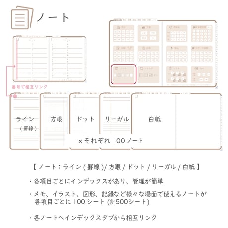 2026年度「ほけんしつ手帳」【週：バーチカル】【色：マロン】