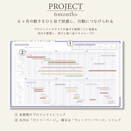 2026年4月始まりしごと手帳[日曜始まり／週：ブロック／日：１DAY／色：スミレ]