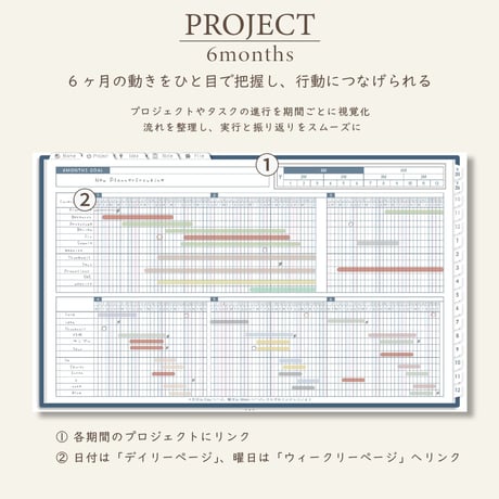 2026年1月始まりしごと手帳[日曜始まり／週：バーチカル／日：１DAY／色：ネイビー]