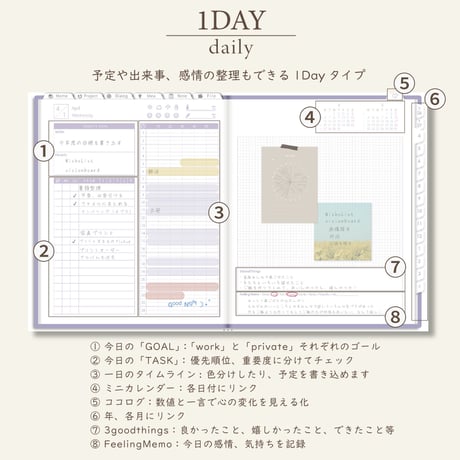 2026年4月始まりPREMIUM PLANNER[月曜始まり／週：バーチカル／日：１DAY／色：スミレ]