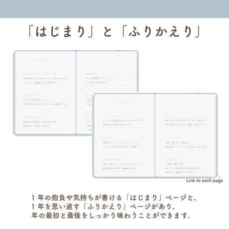 「12ヶ月手帳 2025」[ページ：白まる／カラー：ソラ]
