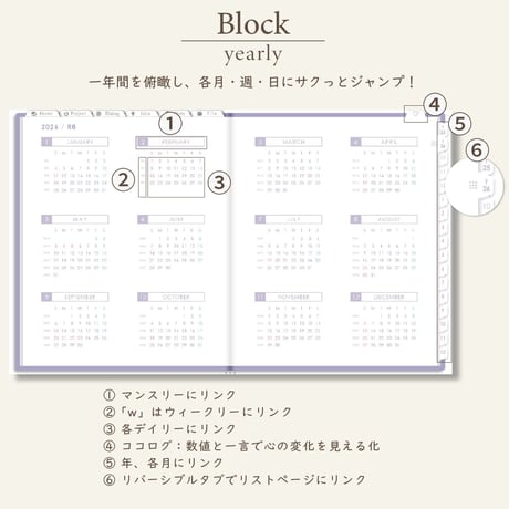 2026年1月始まりPREMIUM PLANNER[日曜始まり／週：ブロック／日：１DAY／色：スミレ]