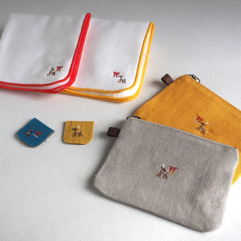 リネンポーチ シカトリイ（生成） | 博多屋