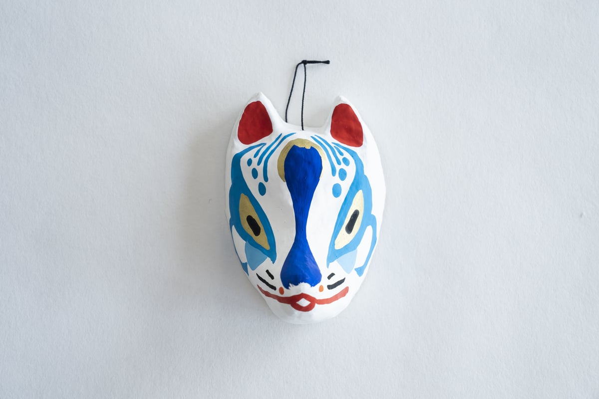 A-18 宮島張り子 （狐面 青） | 博多屋