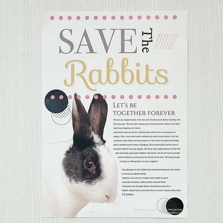 SAVE THE RABBITSポスター（同梱不可単独購入でお願いします）