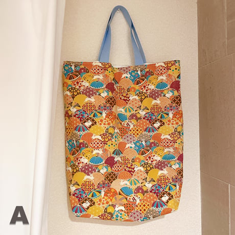 《handmade》大きめ布バッグ