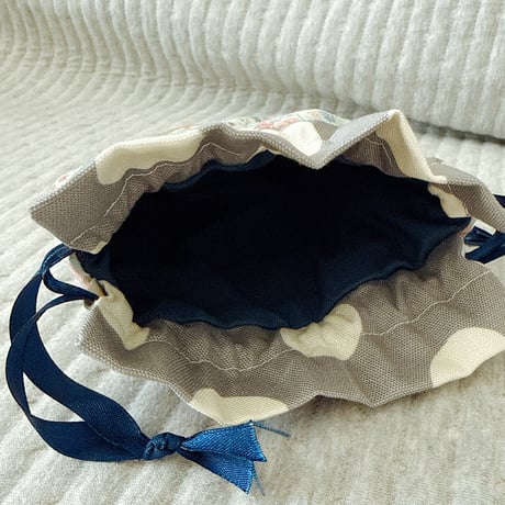 《handmade》ミニ巾着付き・トートバッグ