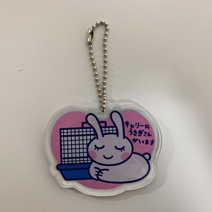 ウサギ耳 キーホルダー 水色 うさぎがいます」たち耳orたれ耳で選べるキーホルダー | fluffy's