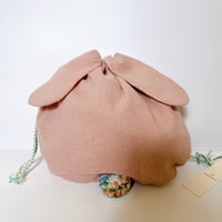 《handmade》おでかけうさぎ（うさみみ巾着）