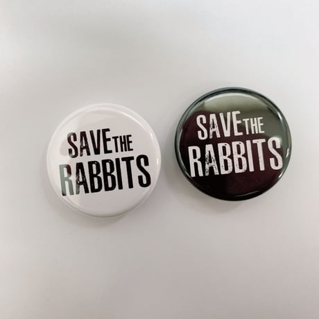 SAVE THE RABBITS缶バッチ