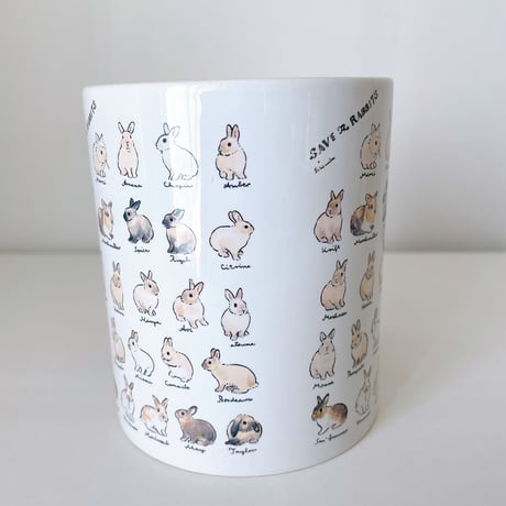 SAVE THE RABBITS x schinako マグカップ