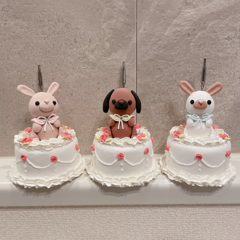 handmade》うさぎケーキのメモスタンド | fluffy's handmade》うさぎケーキのメモスタンド | fluffy's