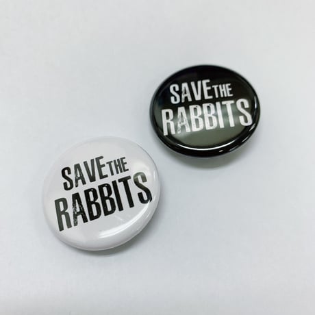 SAVE THE RABBITS缶バッチ