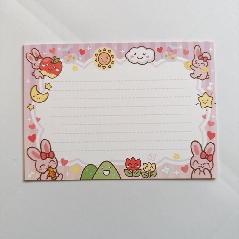 handmade》ポストカードと便箋のセット | fluffy's