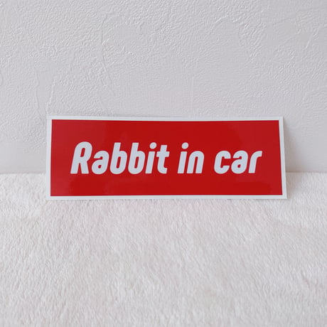 Rabbit in Car  moji ステッカー［Sticker for  cars］