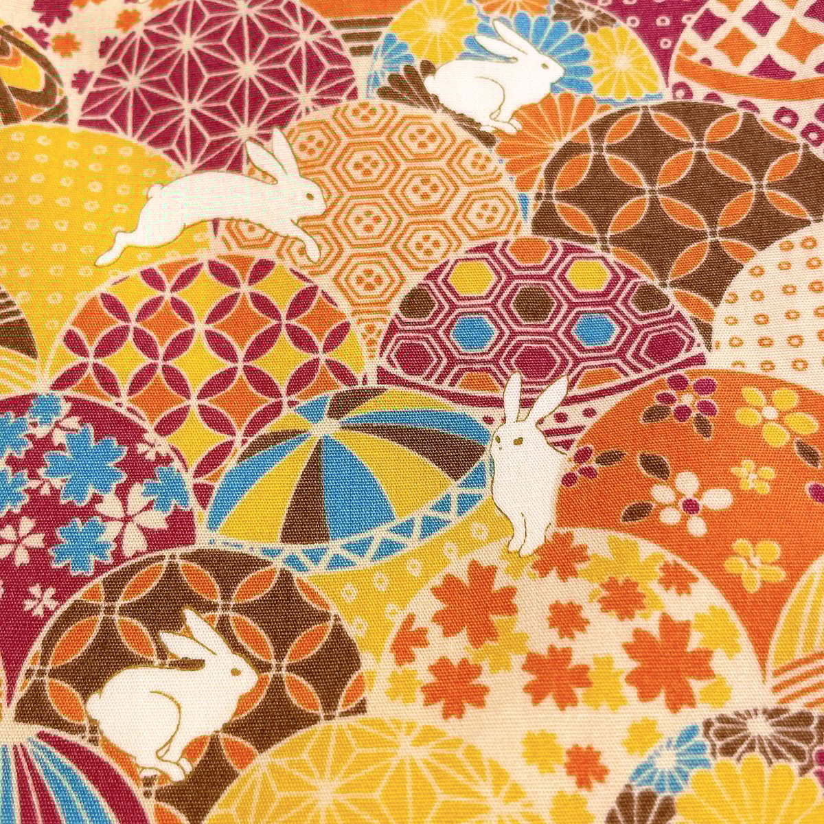 ハンドメイド♡持ち手付き巾着 handmade》巾着持ち手付きポーチ（和柄） | fluffy's