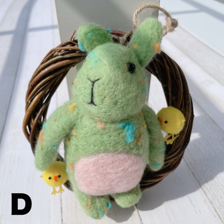 《handmade》ウサギのリース（大）