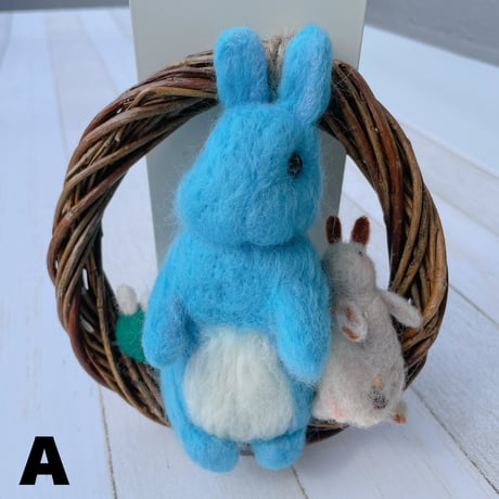 《handmade》ウサギのリース（大）