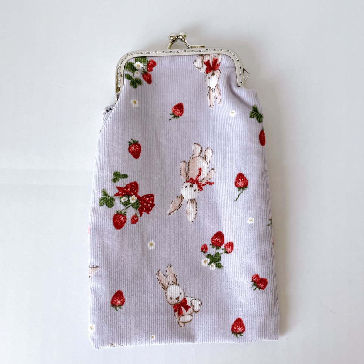 handmade》細長いがま口ポーチ | fluffy's